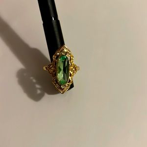 Size 8 Gold and Mint Green Ring!